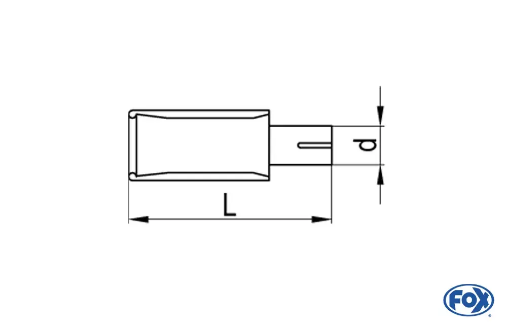Expressversand FOX Anschraubendrohr Typ 53 Edelstahl 160x80mm Flachoval