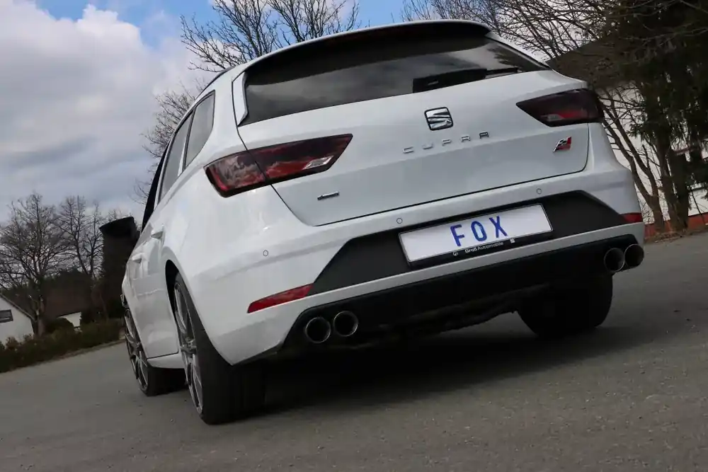 Letzte Chance FOX Endschalldämpfer passend für Seat Leon 5F ST 4x4 Cupra 300 - 2x80 Typ 25 rechts/links