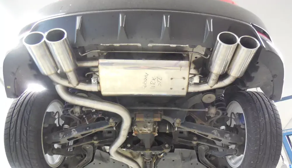 Direkt Vom Hersteller FOX Endschalldämpfer passend für Subaru Impreza GHD Schrägheck - 2x100 mm rechts/links