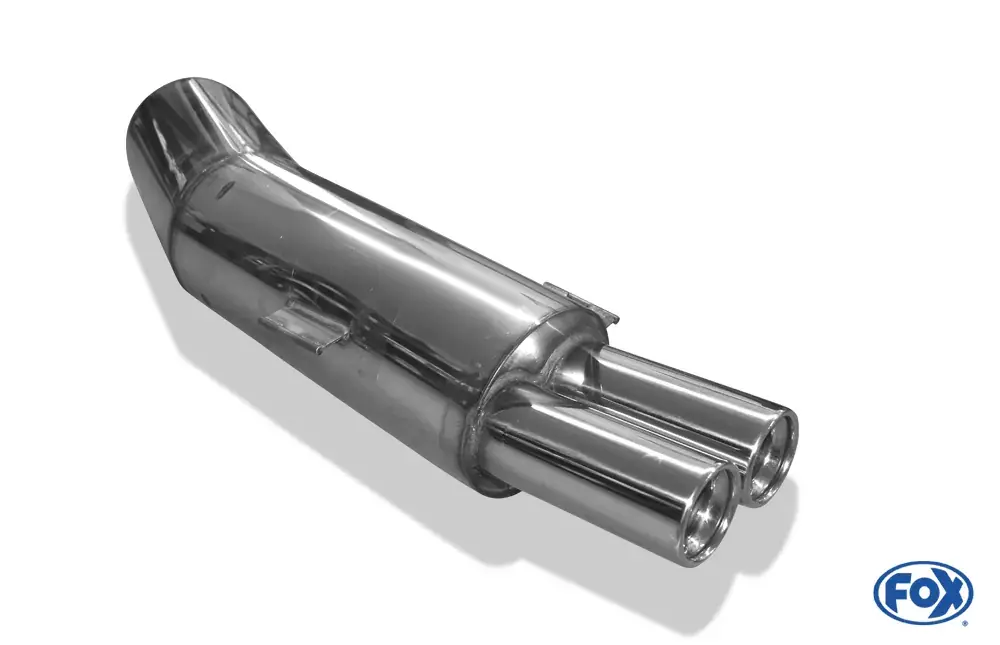 Markenprodukt FOX Endschalldämpfer passend für BMW E34 525i/530i/535i 2x80 Typ 13