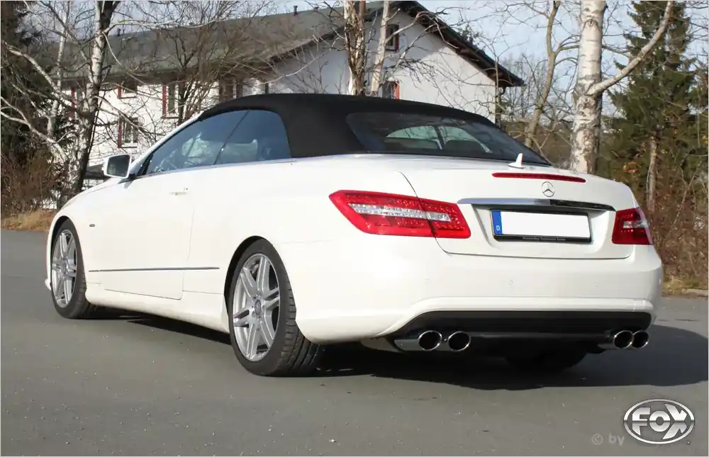 Neue Kollektion FOX Endschalldämpfer passend für Mercedes E-Klasse Cabrio A207 - 6 Zylinder - 2x115x85 Typ 32 rechts/links