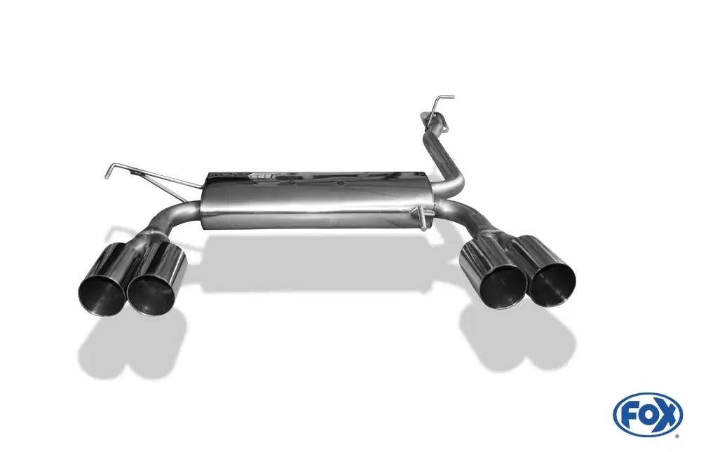 Mega-Angebot FOX Endschalldämpfer quer Ausgang rechts/links 2x90 Typ 10 passend für Honda Prelude IV BB2/3