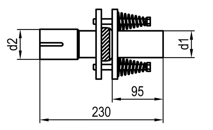 Neu Im Sortiment FOX Kompensator Edelstahl Ø70mm Länge 230mm