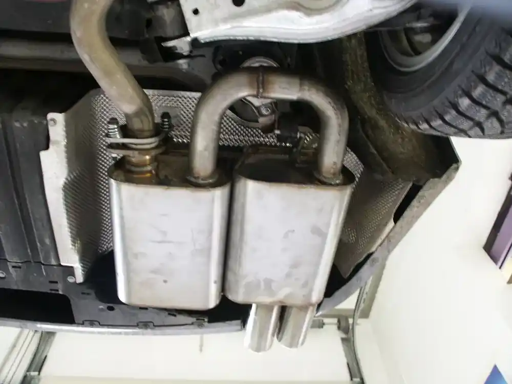 Neue Kollektion FOX Endschalldämpfer 2x76 Typ 18 passend für BMW E90/E91 318i 320i
