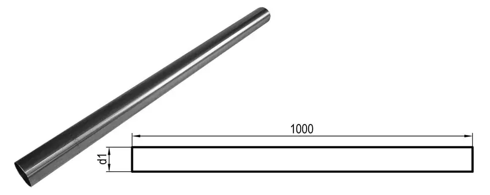 Jetzt Bestellen FOX Uni-Rohr ungeweitet 60,3mm Edelstahl Länge 1000mm