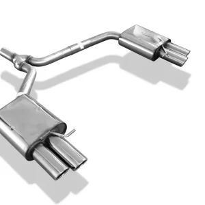 Abverkauf FOX Endschalldämpfer passend für Audi A5 8T Coupe S-Line zweiflutig inkl. Y-Adapter Ø55mm - 2x80 Typ 17 rechts/links