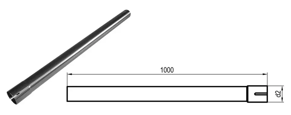 FOX Uni-Rohr geweitet 88,9mm Edelstahl 1000mm Top-Seller