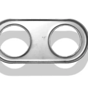 Rabatt FOX Deckel aufgestellt für Endrohr flachoval 150x70mm - Loch 2x50mm