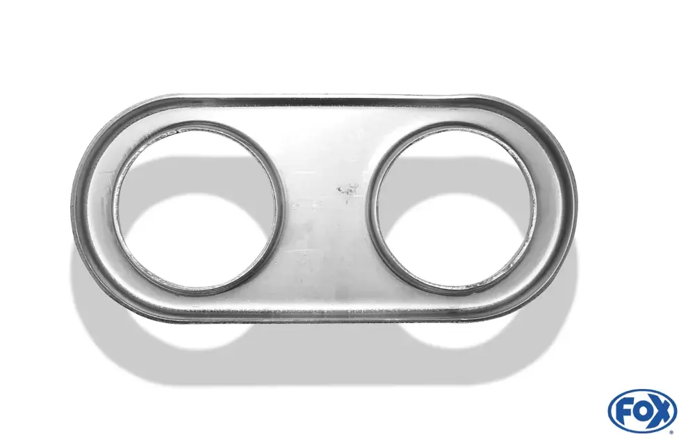 Rabatt FOX Deckel aufgestellt für Endrohr flachoval 150x70mm - Loch 2x50mm