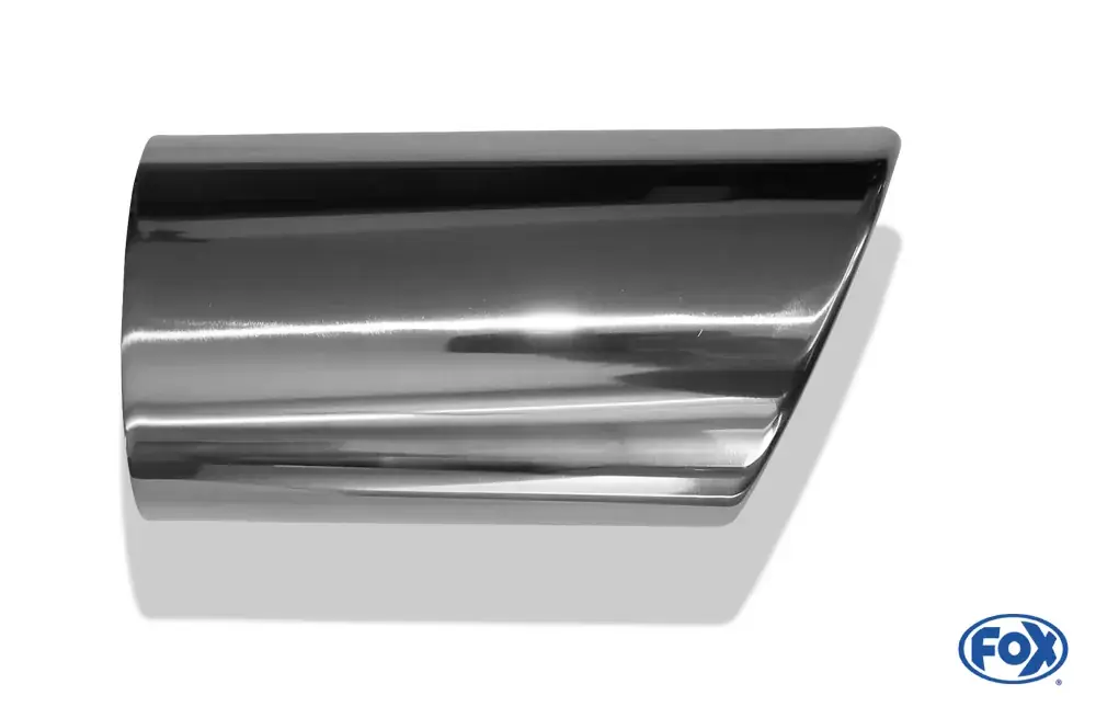 Geprüft FOX Anschweißendrohr Typ 38 oval Edelstahl 106x71 mm