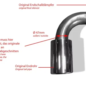 Direktkauf FOX Endrohr passend für Mazda CX5 KE/GH/KF – Edelstahl, 1x100 Typ 16, ABE