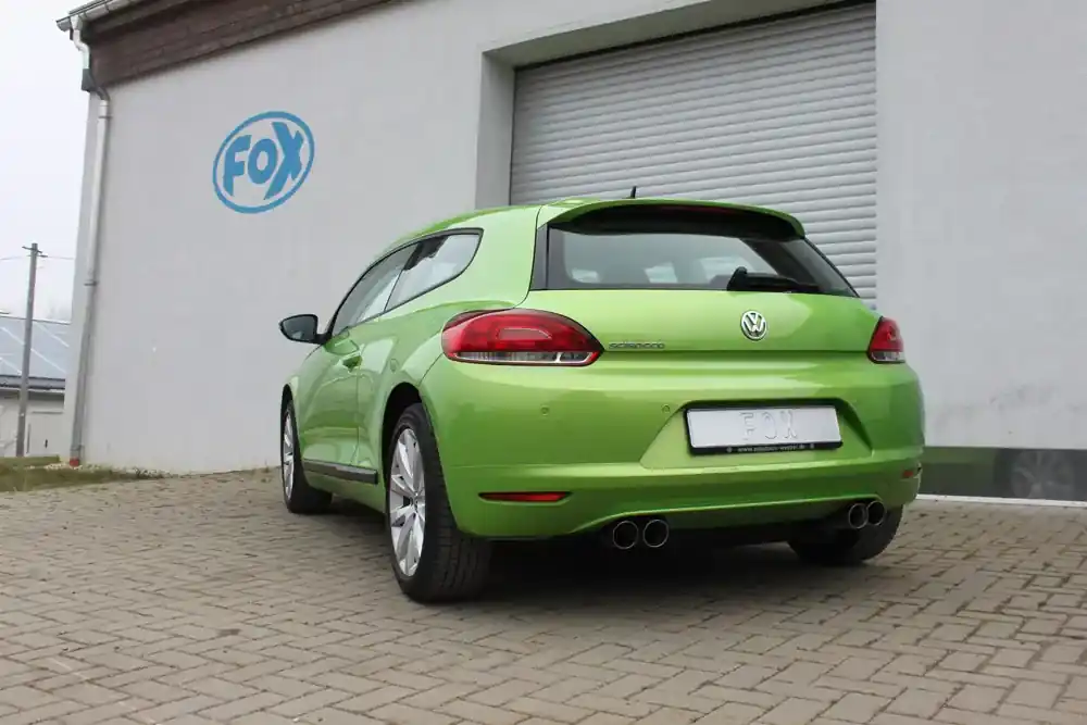 FOX Endschalldämpfer passend für VW Scirocco ab 2008, 2x76mm Ausgang rechts/links Saisonangebot