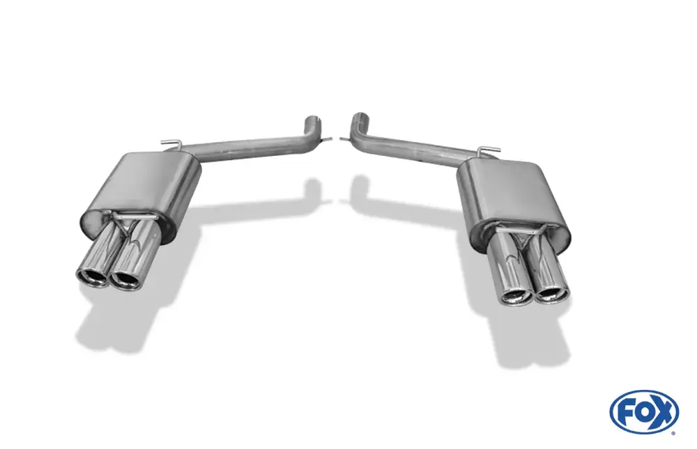 Expressversand FOX Endschalldämpfer passend für Chrysler 300C 3,5l 183kW Doppelrohr 2x80 Typ 17 rechts/links