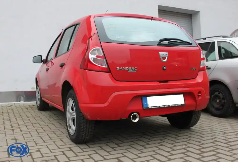 Schnäppchen FOX Endschalldämpfer passend für Dacia Sandero 1x90 Typ 13