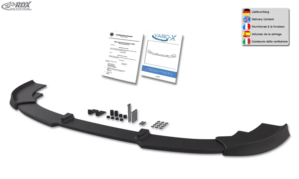 Neuheit RDX VARIO-X Frontspoiler passend für BMW 6er E63/E64