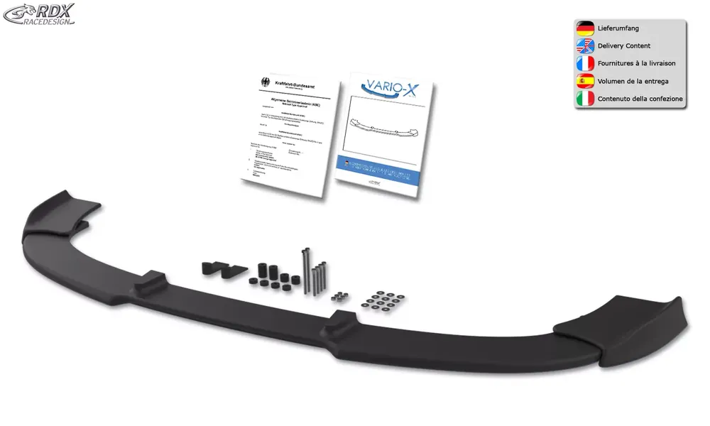 RDX VARIO-X Frontspoiler passend für BMW 5er E60 / E61 (M-Technik Frontstoßstange) Preiswert