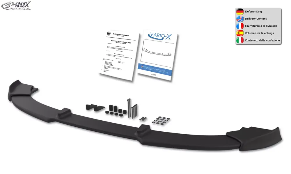 RDX VARIO-X Frontspoiler passend für BMW 3er E92/E93 bis 2010 Garantierte Lieferung