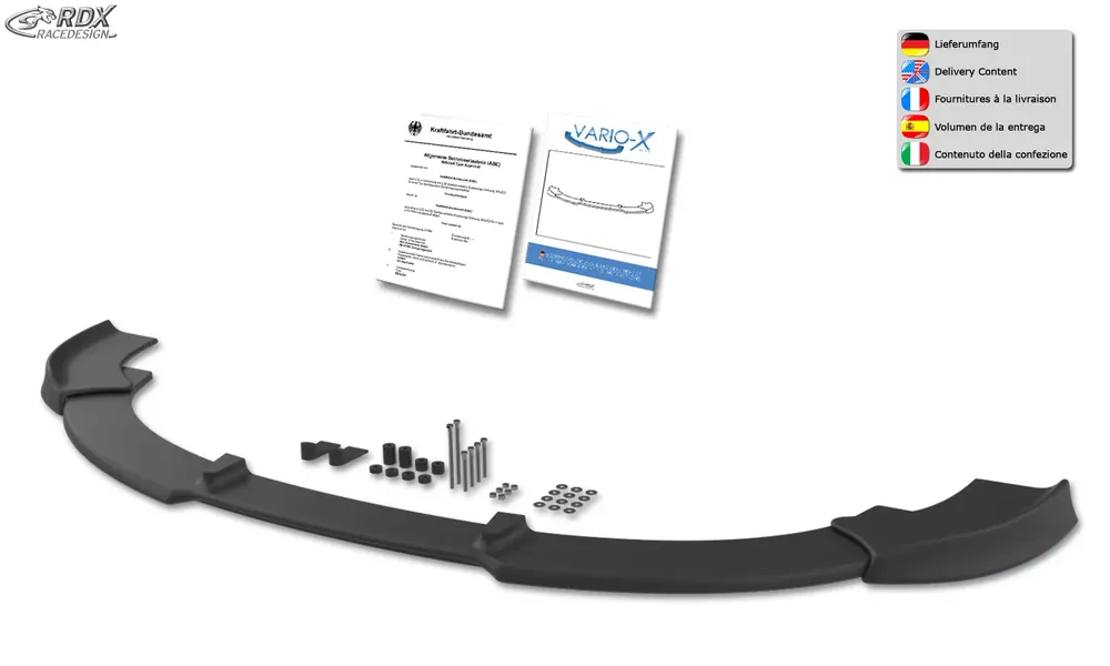 Preisknaller RDX Frontspoiler VARIO-X passend für Audi A8 D4/4H