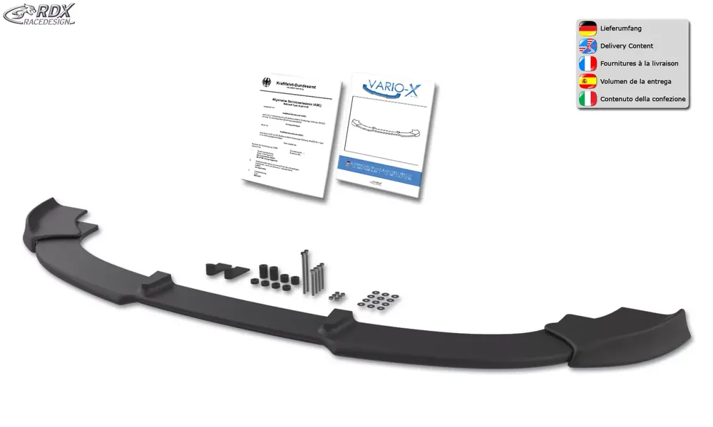 Schnäppchen RDX VARIO-X Frontspoiler passend für BMW 5er E60/E61 bis 2006