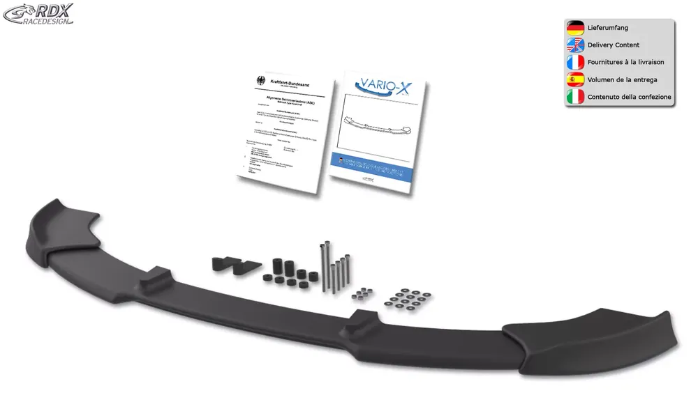 Mega-Angebot RDX Frontspoiler VARIO-X passend für SEAT Arosa 6HS ab 2000
