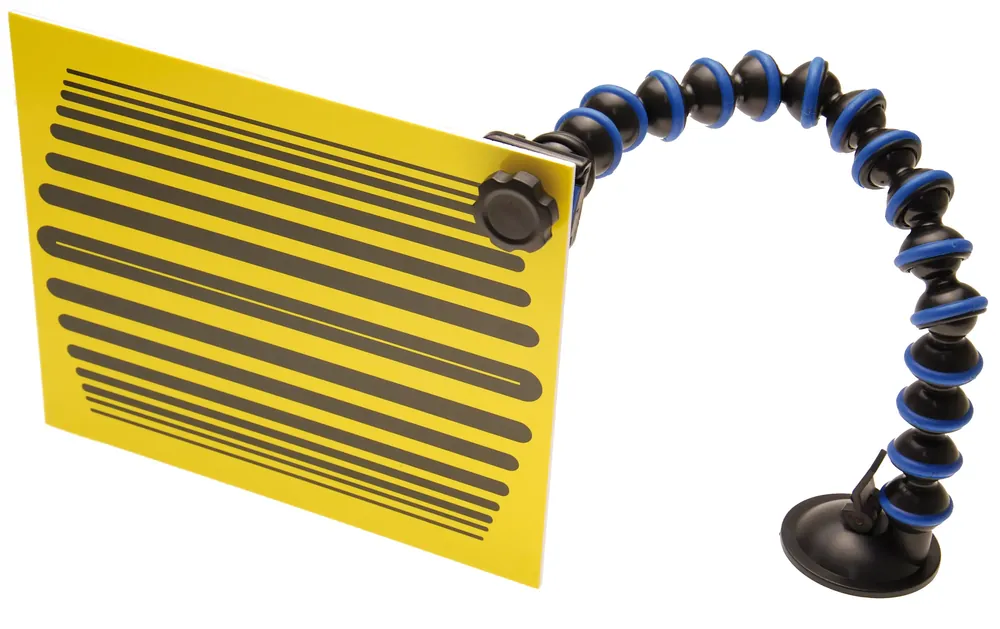 Fixierschild für Smart Repair / Dellenspiegel gelb Finale Aktion