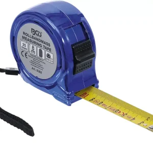 Zertifiziert BGS Rollbandmaß 25 mm x 8 m mit Arretierung und Gürtelclip