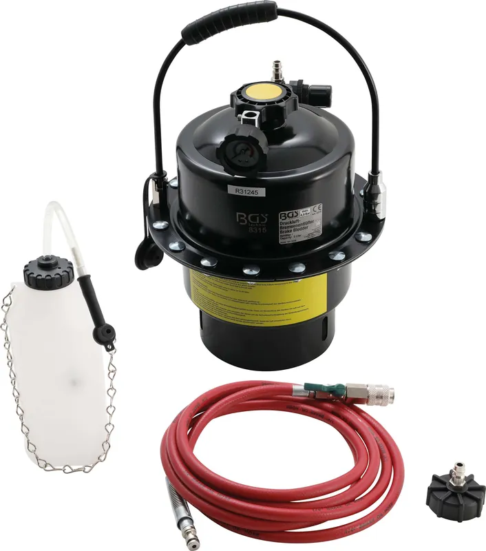 BGS Druckluft-Bremsenentlüfter 5L mit Adapter E20 Echt