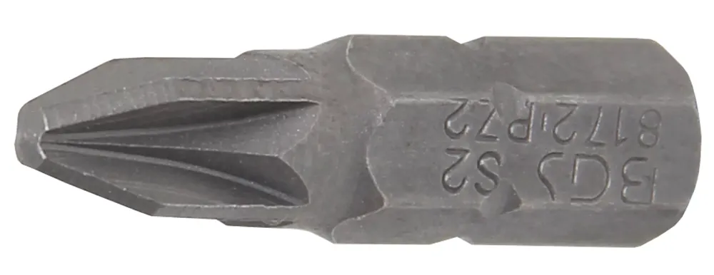 Geprüft BGS Bit PZ2 25 mm Außensechskant 6,3 mm