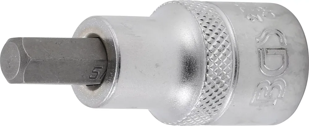 BGS Bit-Einsatz 55 mm Innensechskant 5/16" Innenvierkant 1/2" Abverkauf