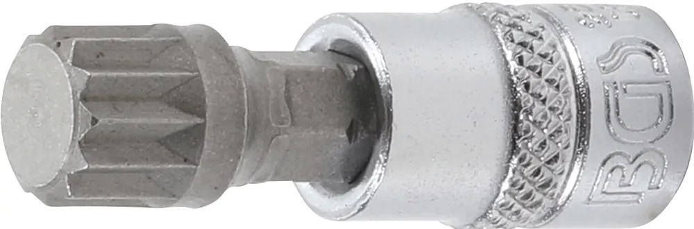 BGS Bit-Einsatz Innenvierkant 6,3 mm (1/4") Innenvielzahn M10 Mega-Angebot