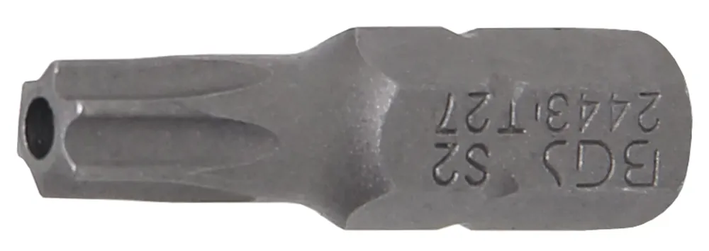 BGS Bit T27 mit Bohrung Länge 25 mm Außensechskant 6,3 mm Solange Der Vorrat Reicht