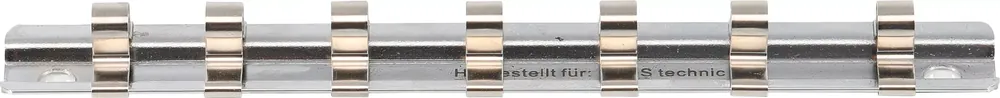 Ausverkauf BGS Aufsteckschiene 6,3 mm mit 7 Clips aus Metall
