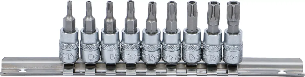 Bit-Einsatz-Satz T-Profil (für Torx) mit Bohrung T10–T50, 9-tlg. Begrenztes Angebot