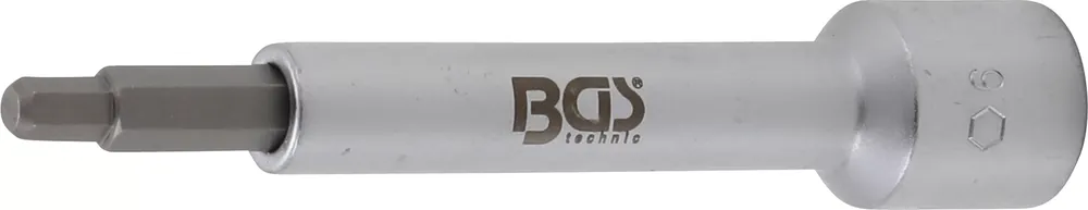 BGS Bit-Einsatz Innensechskant 6 mm Antrieb Innenvierkant 12,5 mm (1/2 Zoll) Preisreduziert