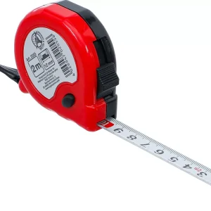 Rollbandmaß 12 mm x 2 m mit automatischem Rücklauf und Stopper Finale Aktion