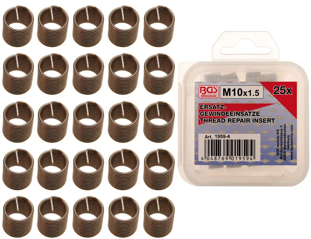 Ersatz-Gewindeeinsätze M10 x 1,5 – 25-teilig Knallerangebot