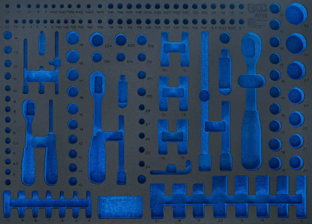 Neue Ware BGS Werkstattwageneinlage 3/3 leer passend für Art. 4036