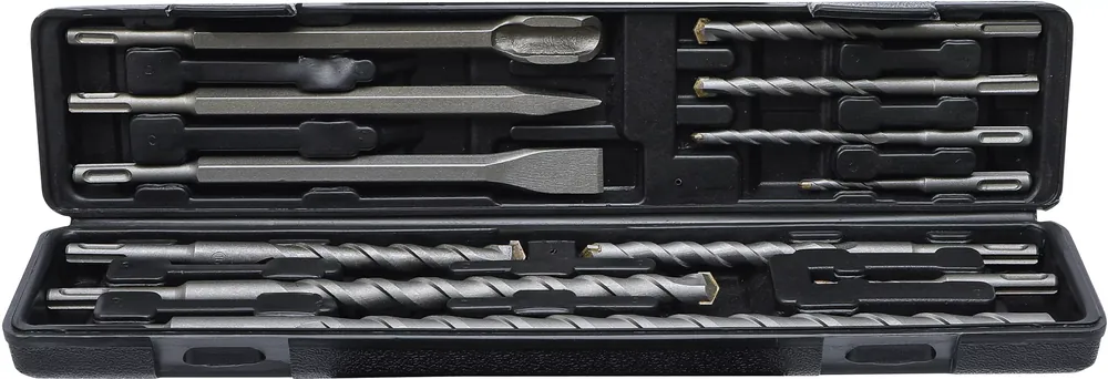 Garantierte Lieferung Hammer-, Bohrer- und Meißel-Satz SDS-Schaft, Hartmetallspitze 12-tlg.