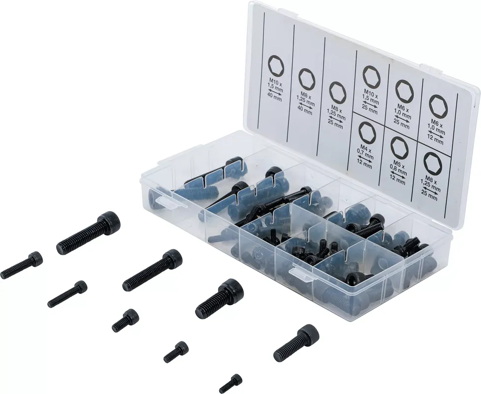 Zylinderschrauben-Sortiment mit Innensechskant 106-tlg. Saisonangebot