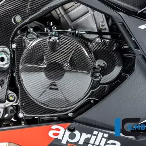 Aktuell Ilmberger Carbon Kupplungsdeckelabdeckung glanz passend für Aprilia RSV4 / Tuono V4 ab 2021