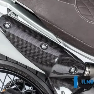 Ilmberger Carbon Auspuffhitzeschutz passend für Ducati Scrambler 1100 rechts glänzend Zertifiziert