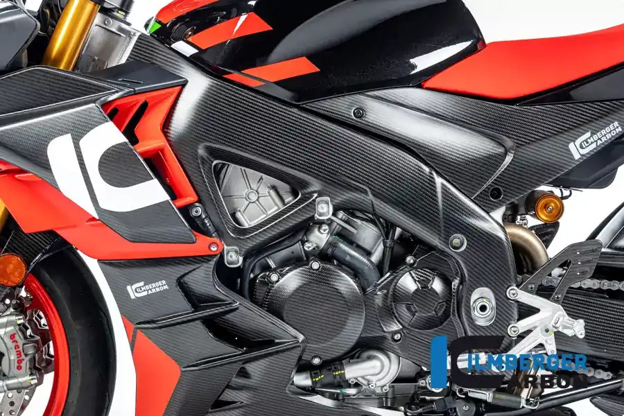 Ilmberger Carbon Rahmenabdeckung links glanz passend für Aprilia Tuono V4 2021- Neue Ware