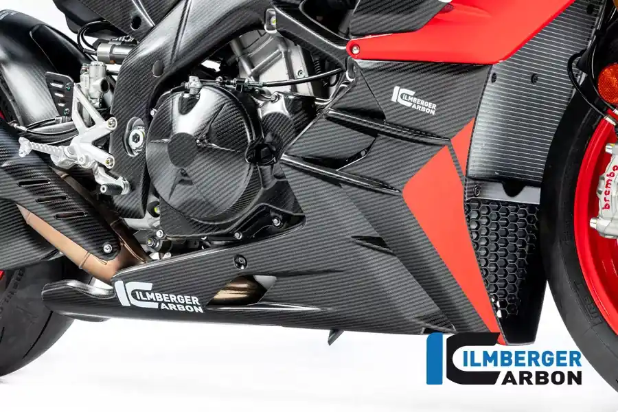 Ilmberger Carbon Motorspoiler lange Version matt passend für Aprilia Tuono V4 ab 2021 Kracherpreis
