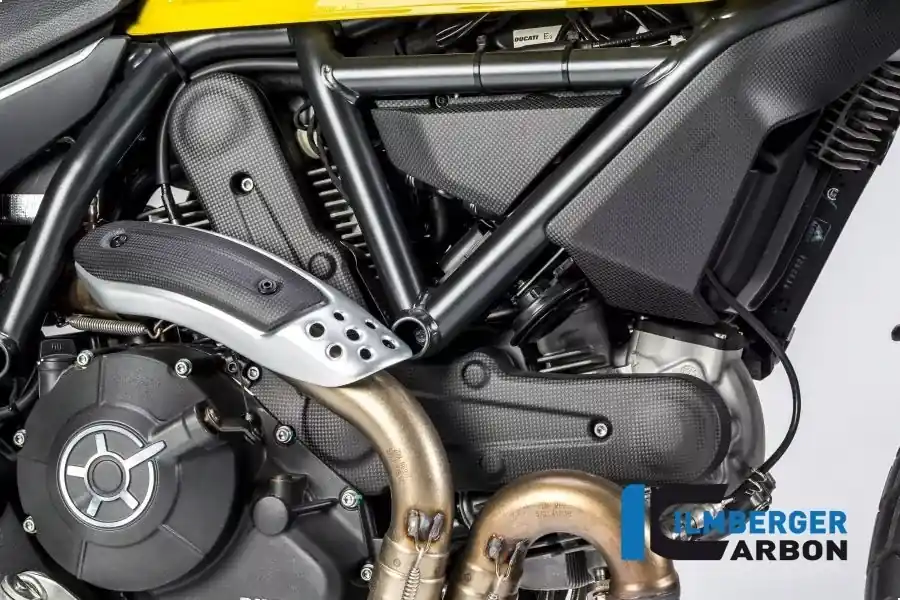 Online Kaufen Ilmberger Carbon Zahnriemenabdeckung horizontal matt passend für Ducati Scrambler