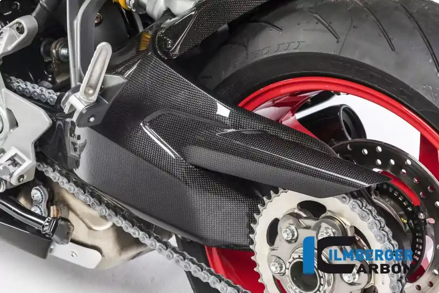 Ilmberger Carbon Schwingenschutz glänzend Carbon passend für Ducati Finale Aktion