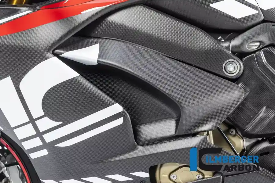 Ilmberger Carbon Abdeckung unterm Rahmen links matt passend für Ducati Panigale V4 / V4S ab 2018 Markenware