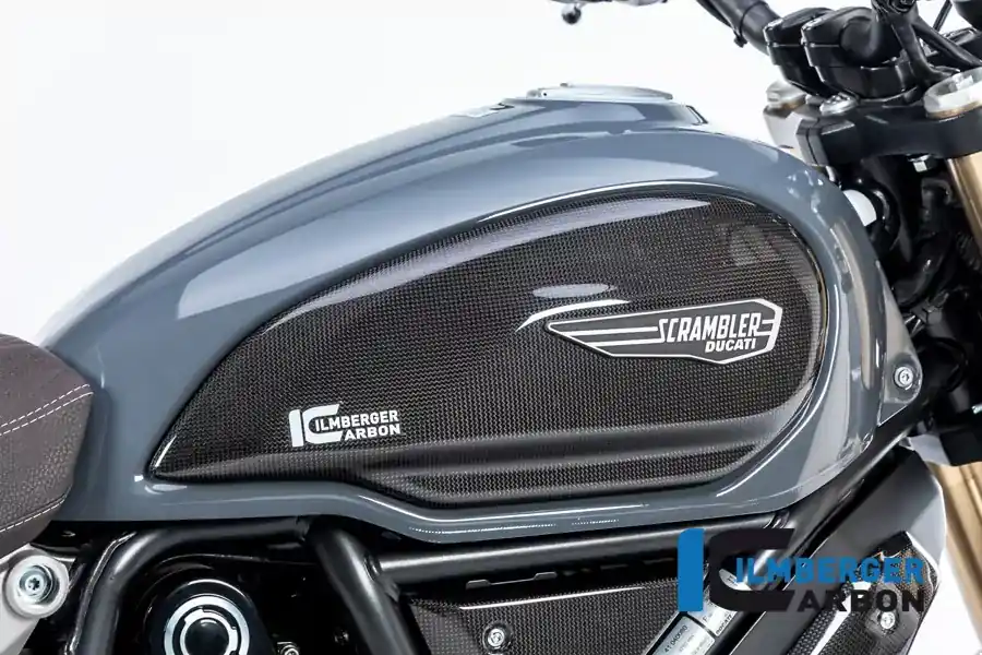 Ilmberger Carbon Tankabdeckung rechts glänzend passend für Ducati Scrambler 1100 Saisonangebot