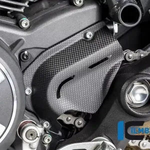 Echt Ilmberger Carbon Ritzelabdeckung matt passend für Ducati Scrambler