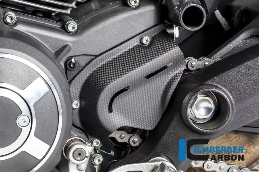 Echt Ilmberger Carbon Ritzelabdeckung matt passend für Ducati Scrambler