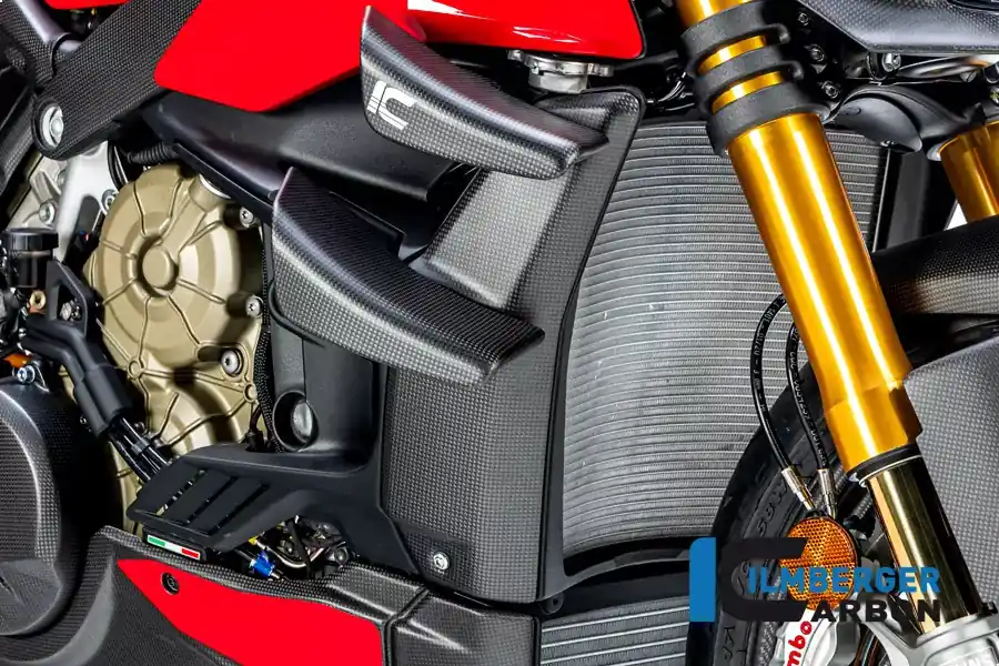 Ilmberger Carbon Wasserkühlerabdeckung matt rechts passend für Ducati Streetfighter V4 Rabatt
